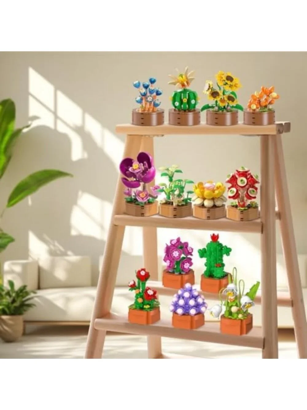 15 Pack Botanical Flower Building Set for Adults & Kids 6-12 | Creative Fun